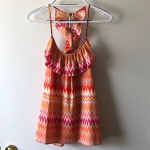 Ali & Kris Ruffled Racerback Tank L Gently Used
